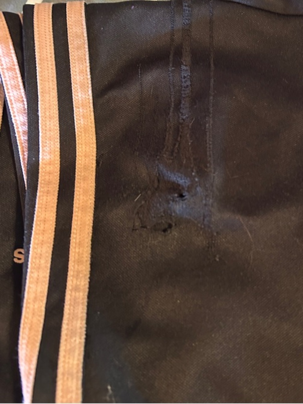 adidas Black Track Pants with Pink Side Stripes - Picture 7 of 8
